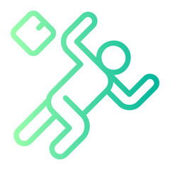 falling objects gradient icon