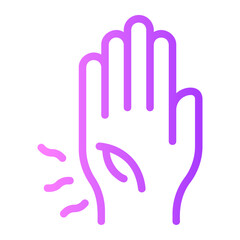 hand injury gradient icon
