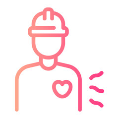 heart problems gradient icon