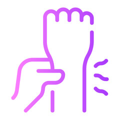 wrist injury gradient icon