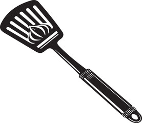 Spetula foe kitchen use silhouette vector design with white background.