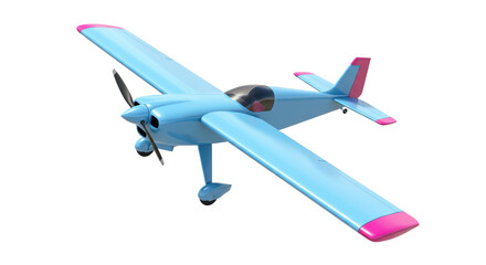 Isolated Light Blue Airplane