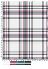 Seamless colorful square pattern with a plaid texture design, featuring green, pink, and pastel checkered lines on a fabric-like material