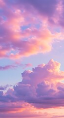 Vibrant Sunset Sky with Pink, Purple, and Orange Clouds Good for Phone Background Wallpaper