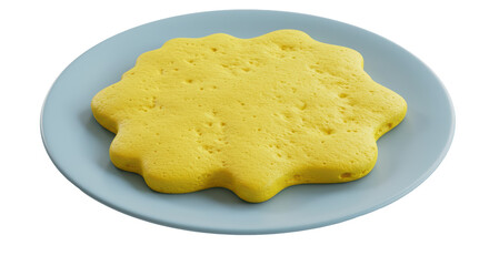 Isolated Omelet on a Plate