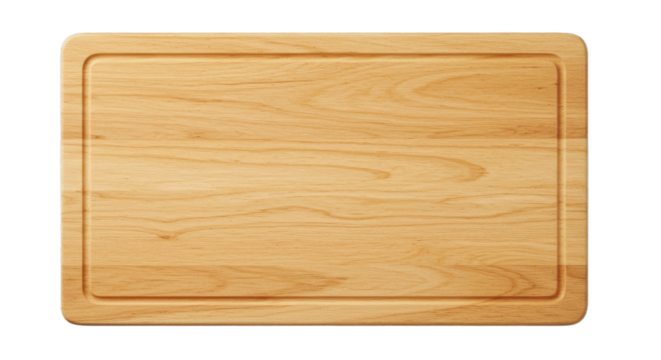 Rectangular wooden board with rounded corners