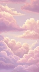 Pastel Clouds Floating in a Dreamy Sunset Sky Good for Phone Background Wallpaper