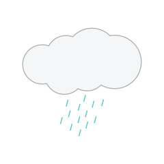 cloud and rain vector icon
