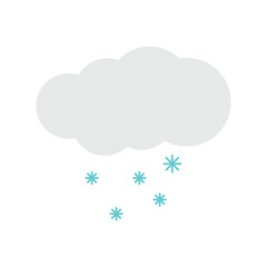 clouds and snowflakes vector icon