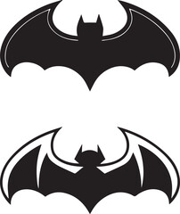 Fototapeta premium halloween vector set, halloween bat silhouette vector set icon, halloween bat vector illustration