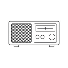 retro radio vector illustration