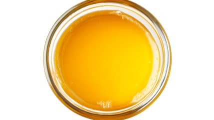 Rich Butter, Oil and Ghee on Transparent Background Close-Up