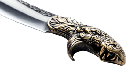 Mythical Battle Dagger with Creature - Intriguing Fantasy Weapon Design