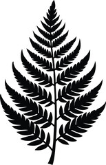 fern leaf silhouette vector, fern leaf icon clip art