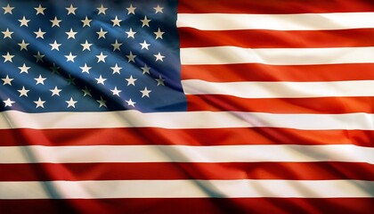 Naklejka premium American Flag Waving in the Wind