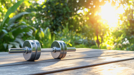 Playful interaction between two individuals displaying their unique personalities on a wooden table in a fitness setting
