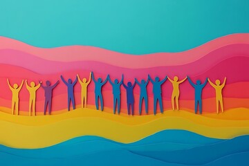 Teamwork Success Celebration Illustration