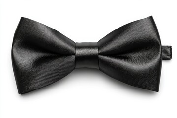 Elegant black bow tie perfect for formal events sophisticated style smooth texture classic design