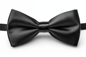Elegant black bow tie with subtle pattern perfect for formal events sharp details luxurious feel