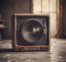 Retro photo effect mockup; distressed textures, faded colors, vintage vibe,  border,  photo,  nostalgic