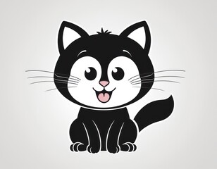 Obraz premium Cute Black Kitten