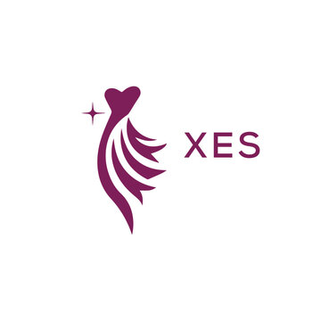 XES  letter logo design on white background.