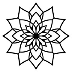 Intricate Mandala Line Art Vector Design