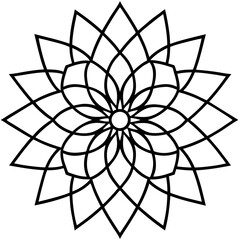 Obraz premium Intricate Mandala Line Art Vector Design