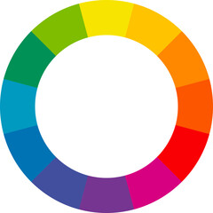 Open ring color wheel design circle