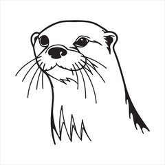 Cute River Otter Resting by the Water – Nature Animal Close-Up