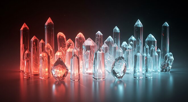 Crimson & Cyan Dreamscape AI Generated