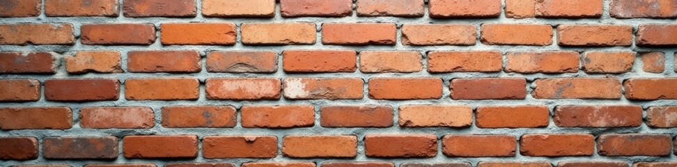 Obraz premium Rough, weathered grunge brick wall with aged texture, grungy feel and white worn-out appearance , weathered, grunge, rugged