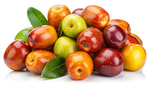 Jujubes fruit isolated on white background