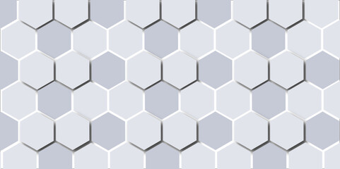 Seamless geometric vector pattern with hexagonal shapes forming a honeycomb texture