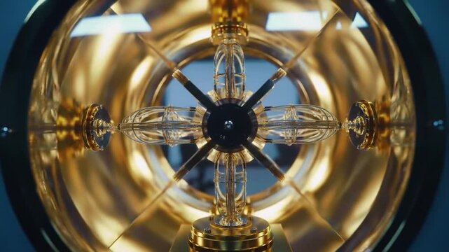 Quantum computer inside futuristic cryogenic lab