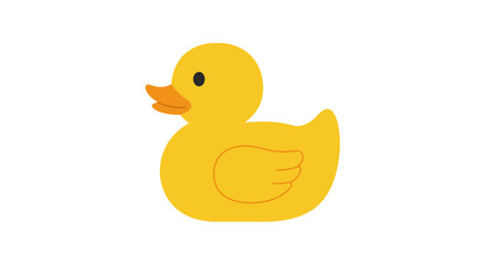 Closeup of a Bright Yellow Rubber Ducks Head and Bill