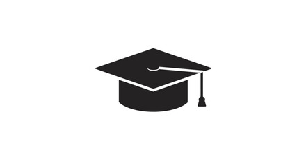 Simple Black Graduation Cap Icon