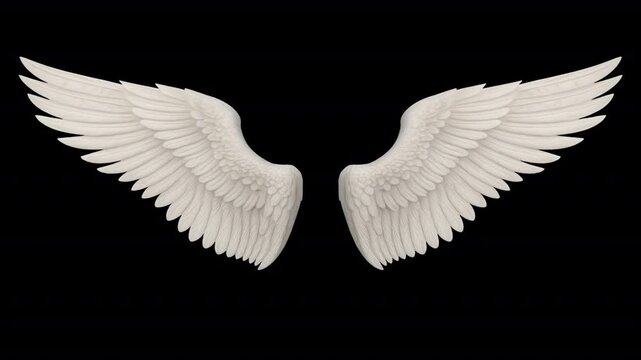 Angel wings &ndash; looped with alpha channel.