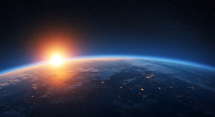 Sunrise from the Void AI Generated