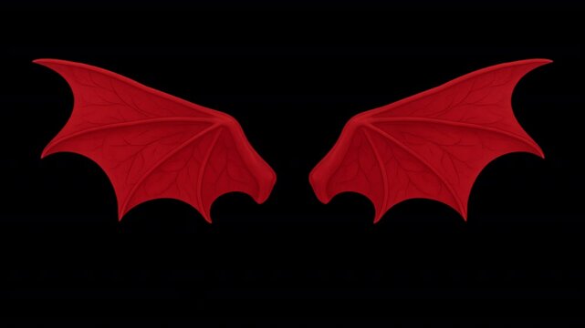 Devil wings &ndash; looped with alpha channel.