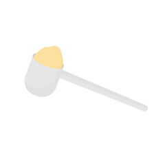 vector illustration of one spoon of baby milk powder