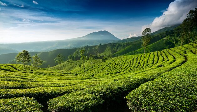 rancabali tea plantation near bandung in west java indonesia
