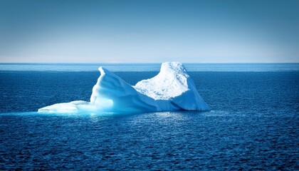 ice in water iceberg in blue ocean