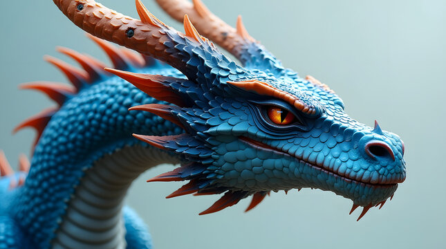 Royal Blue Dragon Scales – Finfolk Productions