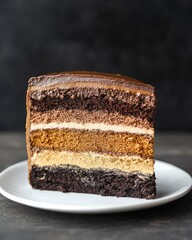 Minimalist Presentation of Surreal Geological Cake Slice Detail