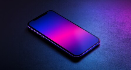 Modern smartphone with vibrant gradient display (1)