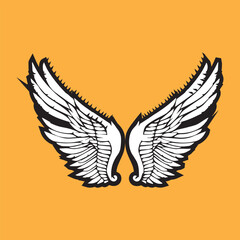Print Wings Vector art design two