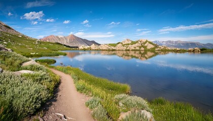 lake blanche and trail outside salt lake city utah a popular trail for outdoor enthusiasts