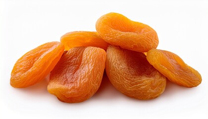 dried apricots on a white background