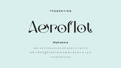 Obraz premium Premium luxury elegant alphabet letters and numbers. Elegant wedding typography classic serif font decorative vintage retro. Creative vector illustration